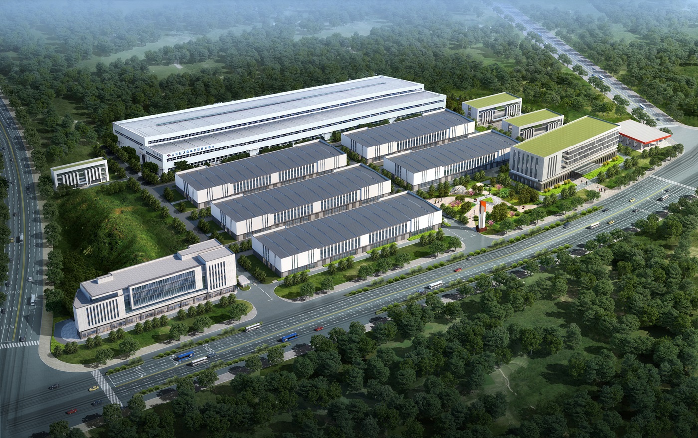 火博体育在线大学城厂区鸟瞰图
